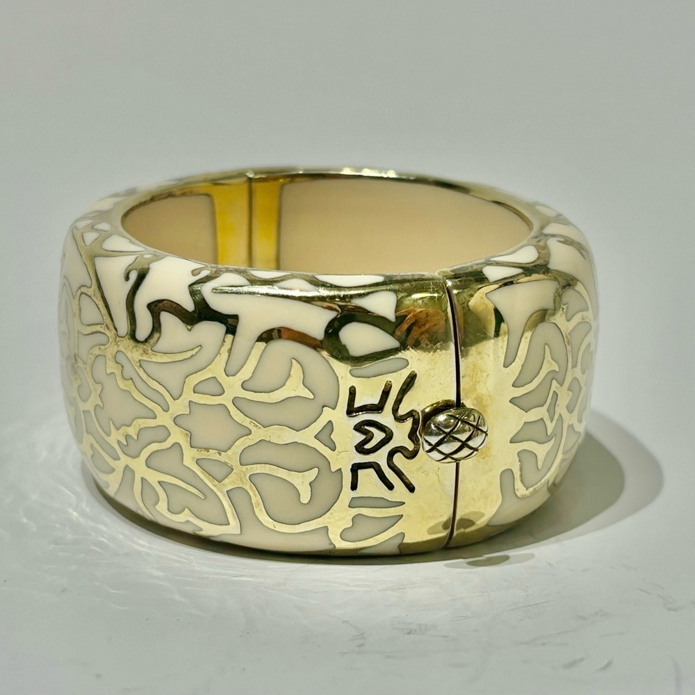 Rare Andrew Hamilton Crawford  Damask Sterling925 and Enamel Bangle